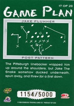 1998 Leaf Rookies & Stars - Game Plan #17 Jake Plummer Back