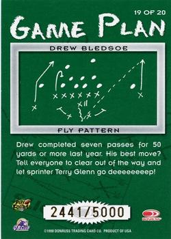 1998 Leaf Rookies & Stars - Game Plan #19 Drew Bledsoe Back