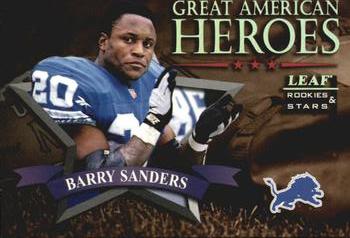 1998 Leaf Rookies & Stars - Great American Heroes #4 Barry Sanders Front