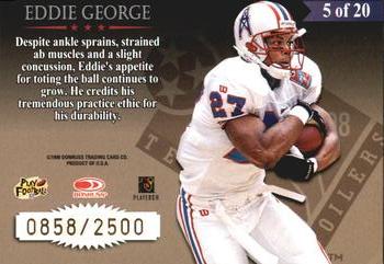 1998 Leaf Rookies & Stars - Great American Heroes #5 Eddie George Back