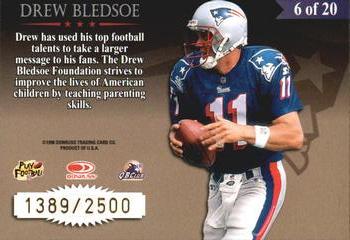 1998 Leaf Rookies & Stars - Great American Heroes #6 Drew Bledsoe Back