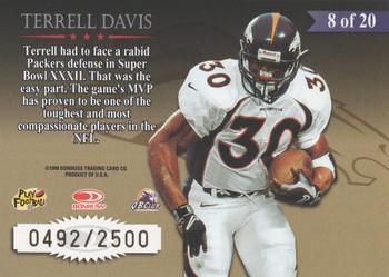 1998 Leaf Rookies & Stars - Great American Heroes #8 Terrell Davis Back