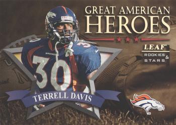 1998 Leaf Rookies & Stars - Great American Heroes #8 Terrell Davis Front
