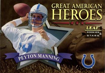 1998 Leaf Rookies & Stars - Great American Heroes #20 Peyton Manning Front