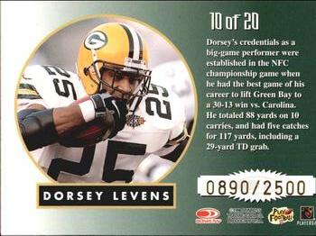 1998 Leaf Rookies & Stars - Greatest Hits #10 Dorsey Levens Back