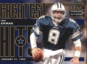 1998 Leaf Rookies & Stars - Greatest Hits #12 Troy Aikman Front
