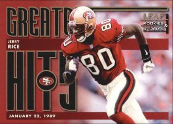 1998 Leaf Rookies & Stars - Greatest Hits #13 Jerry Rice Front