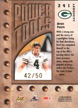 1998 Leaf Rookies & Stars - Longevity #241 Brett Favre Back