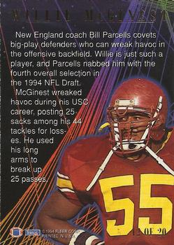 1994 Ultra - First Rounders #12 Willie McGinest Back