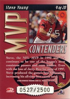 1998 Leaf Rookies & Stars - MVP Contenders #9 Steve Young Back