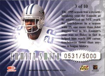 1998 Leaf Rookies & Stars - Standing Ovations #3 Emmitt Smith Back