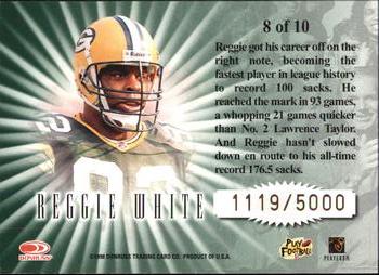 1998 Leaf Rookies & Stars - Standing Ovations #8 Reggie White Back
