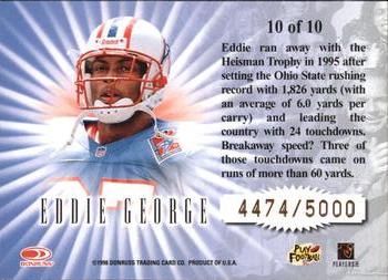 1998 Leaf Rookies & Stars - Standing Ovations #10 Eddie George Back