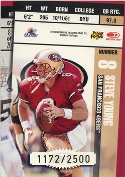1998 Leaf Rookies & Stars - Ticket Masters #8 Jerry Rice / Steve Young Back