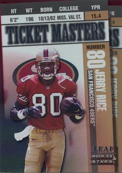 1998 Leaf Rookies & Stars - Ticket Masters #8 Jerry Rice / Steve Young Front