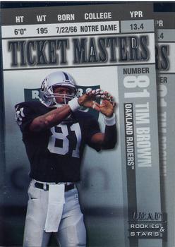 1998 Leaf Rookies & Stars - Ticket Masters #13 Tim Brown / Napoleon Kaufman Front