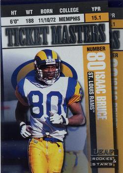 1998 Leaf Rookies & Stars - Ticket Masters #20 Isaac Bruce / Tony Banks Front
