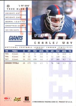 1998 Leaf Rookies & Stars - True Blue #8 Charles Way Back