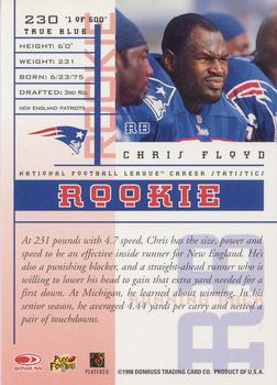 1998 Leaf Rookies & Stars - True Blue #230 Chris Floyd Back
