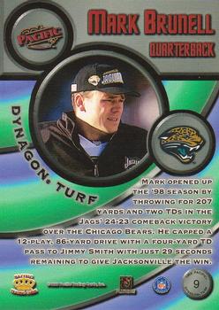1998 Pacific - Dynagon Turf #9 Mark Brunell Back