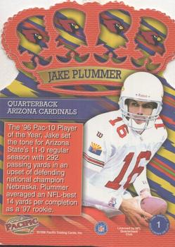 1998 Pacific - Gold Crown Die Cuts #1 Jake Plummer Back