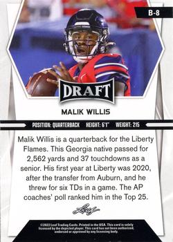 2022 Leaf Draft (Hobby) - Gold #B-8 Malik Willis Back