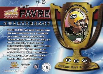 1998 Pacific Aurora - Championship Fever Copper #18 Brett Favre Back