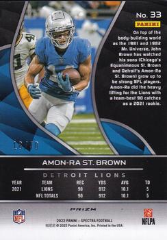 2022 Panini Spectra - Astral #33 Amon-Ra St. Brown Back