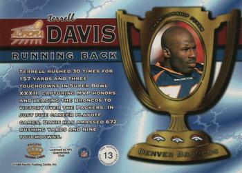 1998 Pacific Aurora - Championship Fever Red #13 Terrell Davis Back