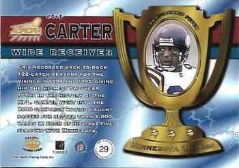 1998 Pacific Aurora - Championship Fever Red #29 Cris Carter Back