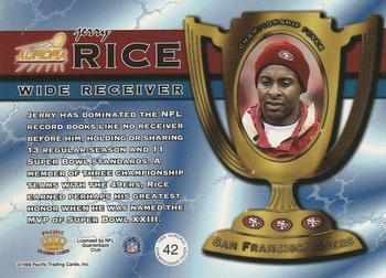 1998 Pacific Aurora - Championship Fever Red #42 Jerry Rice Back