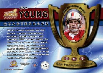 1998 Pacific Aurora - Championship Fever Red #43 Steve Young Back