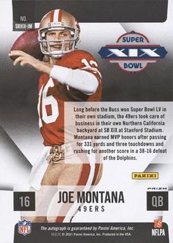 2022 Panini Spectra - 2021 Super Bowl Signatures Prizm #SBXIX-JM Joe Montana Back