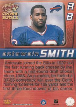 1998 Pacific Crown Royale - Pillars of the Game #1 Antowain Smith Back
