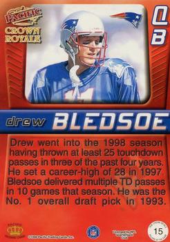 1998 Pacific Crown Royale - Pillars of the Game #15 Drew Bledsoe Back