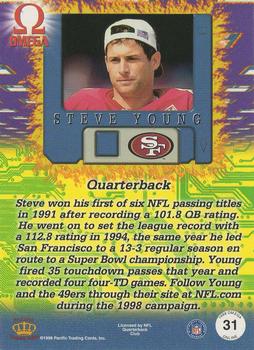 1998 Pacific Omega - Online #31 Steve Young Back