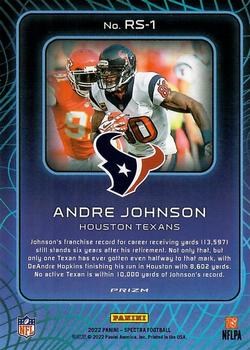 2022 Panini Spectra - Retro Spectacle #RS-1 Andre Johnson Back