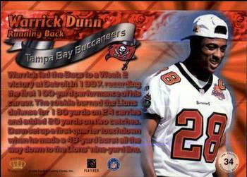 1998 Pacific Paramount - Personal Bests #34 Warrick Dunn Back
