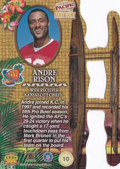 1998 Pacific Paramount - Pro Bowl Die Cuts #10 Andre Rison Back