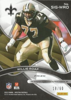 2022 Panini Spectra - Signatures #SIG-WRO Willie Roaf Back