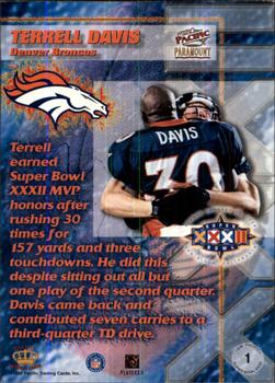 1998 Pacific Paramount - Super Bowl XXXII #1 Terrell Davis Back