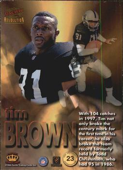 1998 Pacific Revolution - Showstoppers #23 Tim Brown Back