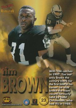 1998 Pacific Revolution - Showstoppers Red #23 Tim Brown Back