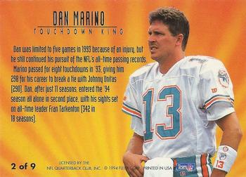 1994 Ultra - Touchdown Kings #2 Dan Marino Back