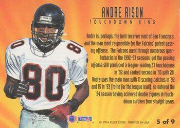1994 Ultra - Touchdown Kings #5 Andre Rison Back