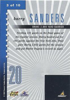 1998 Pinnacle Mint - Lasting Impressions #3 Barry Sanders Back