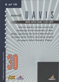 1998 Pinnacle Mint - Lasting Impressions #6 Terrell Davis Back