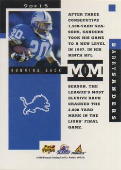1998 Pinnacle Mint - Minted Moments #9 Barry Sanders Back