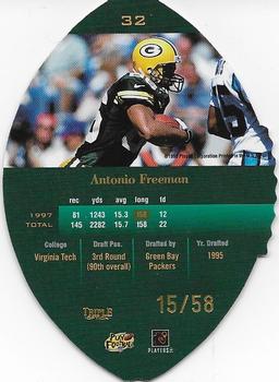 1998 Playoff Contenders - Leather Gold #32 Antonio Freeman Back