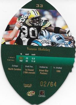 1998 Playoff Contenders - Leather Gold #33 Vonnie Holliday Back